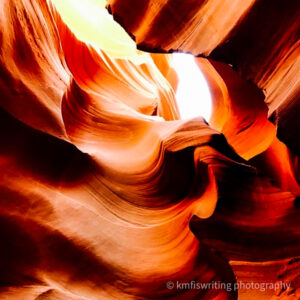 Orange waves of sandstone in Lower Antelope Canyon hike