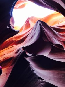 Family vacation in Lower Antelope Canyon, Page, Arizona