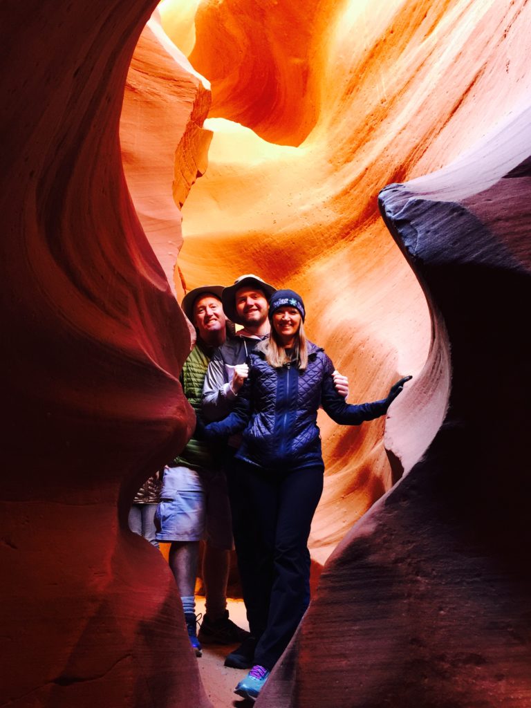 Family vacation in Lower Antelope Canyon, Page, Arizona