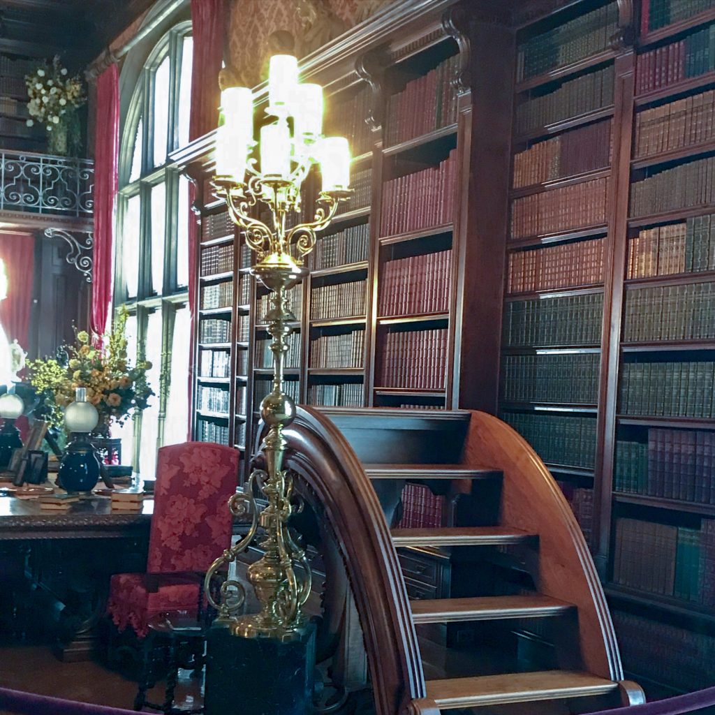Beautiful library in the Biltmore House 