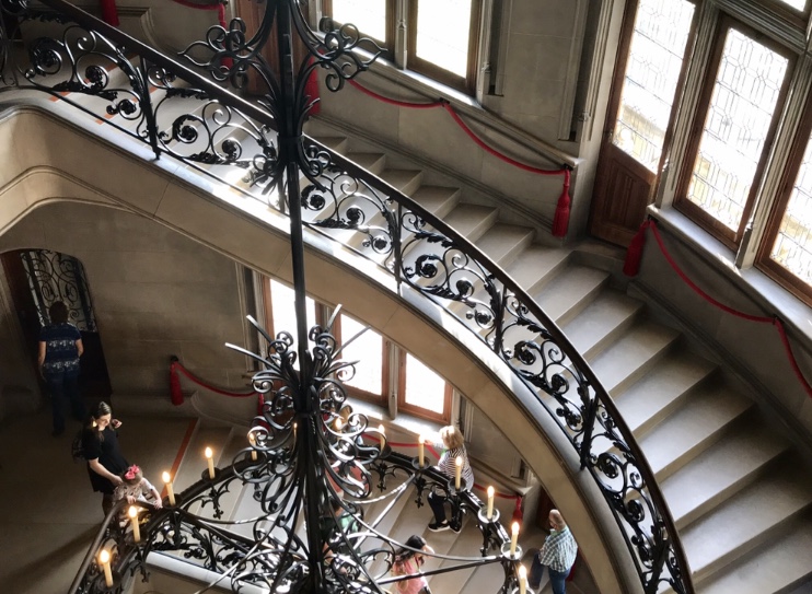 Spiral staircase at Biltmore Estate House, Asheville, NC