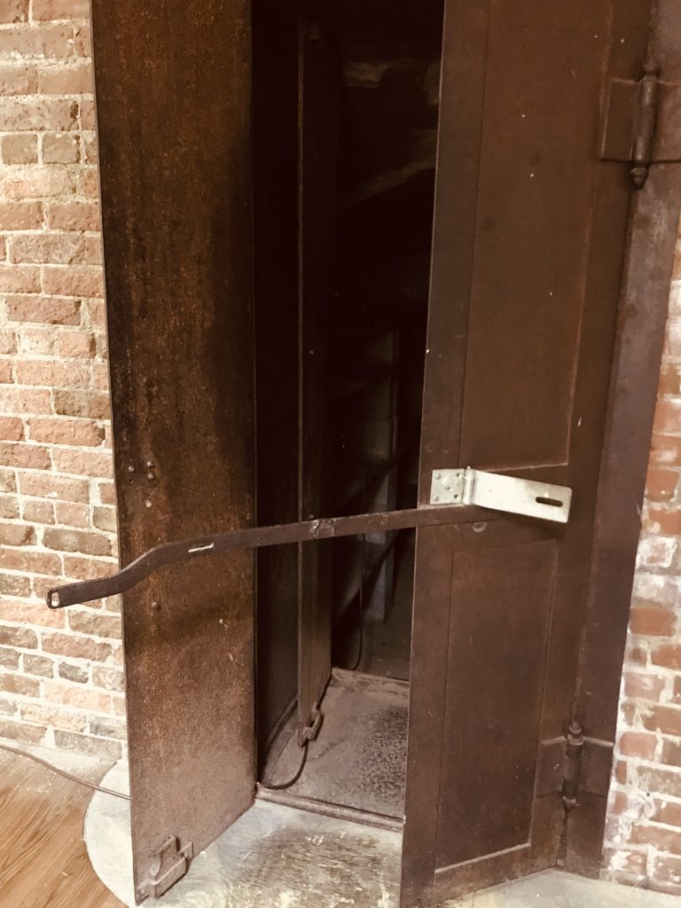 Door leading to the prohibition tunnel in Pack's Tavern, Asheville, NC