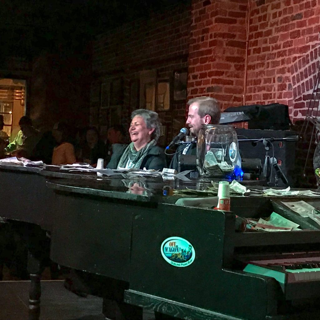 Dueling pianos in Asheville, N.C. 