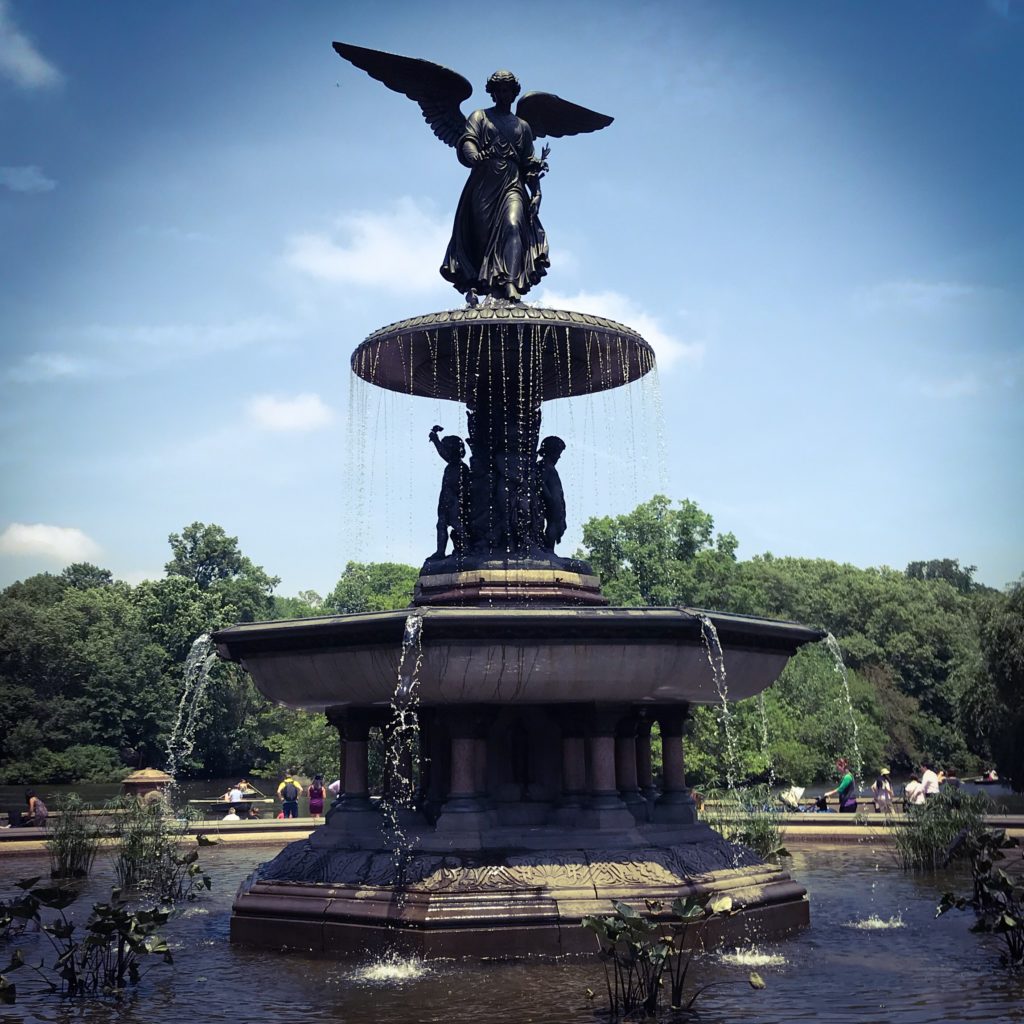 Statue of angel Bethesda Terrace, Arcade and Fountain
