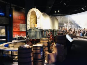 Covered wagon historical exhibit