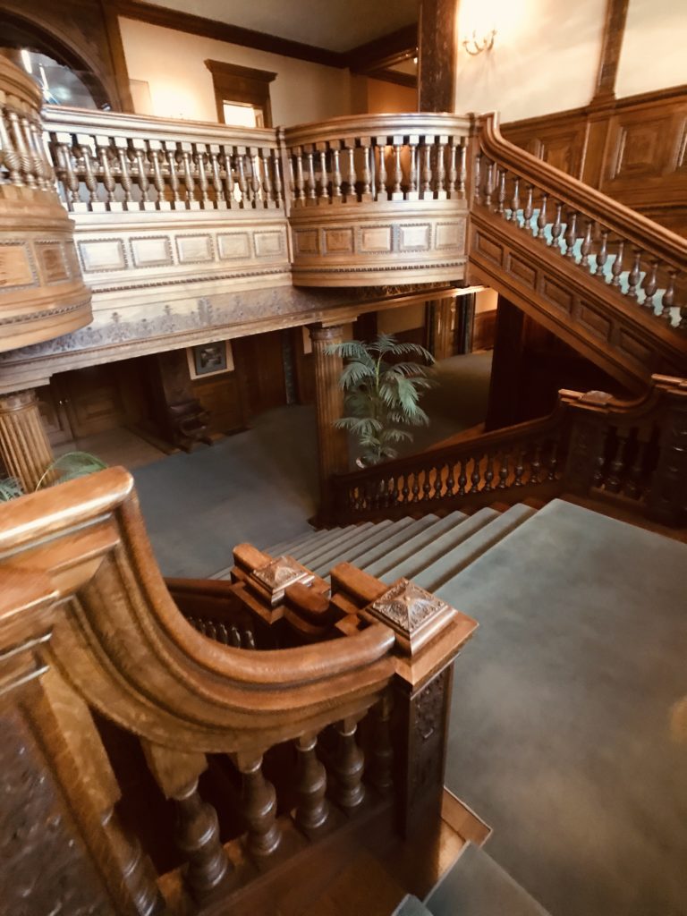 Beautiful woodward on a historic grand staircase