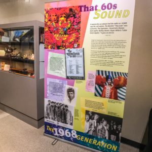 History Center of Olmsted County in Rochester, Minn. - Minnesota Historical Society traveling history exhibit Coming of Age: The 1968 generation exhibit: That 60s sound