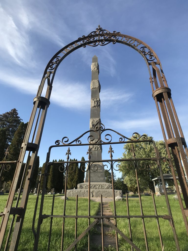 Entrance to Great Hinckley Fire Monument and Cemetery