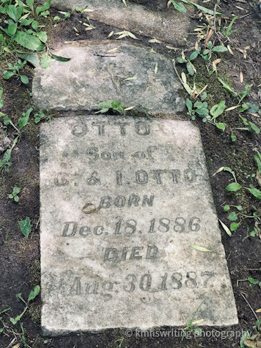 Old headstone of an infant