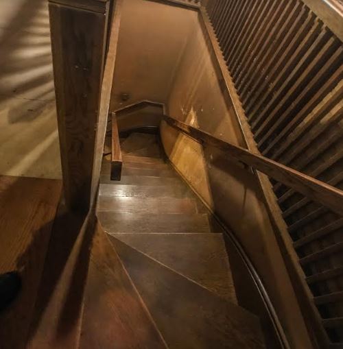Glensheen Mansion attic stairs 
