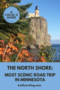 The North Shore Split Rock Lighthouse in fall overlooking Lake Superior