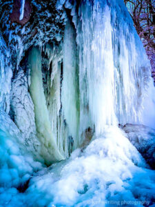 Frozen Lower Minneopa Falls waterfall