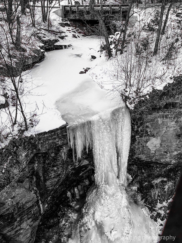 Frozen waterfalls in Minnesota