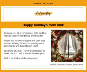 travel blogger newsletter kmfiswriting