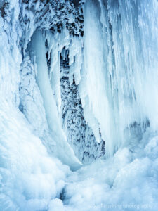 Frozen waterfalls interior