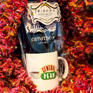 Central Perk coffee mug and coffee in a package
