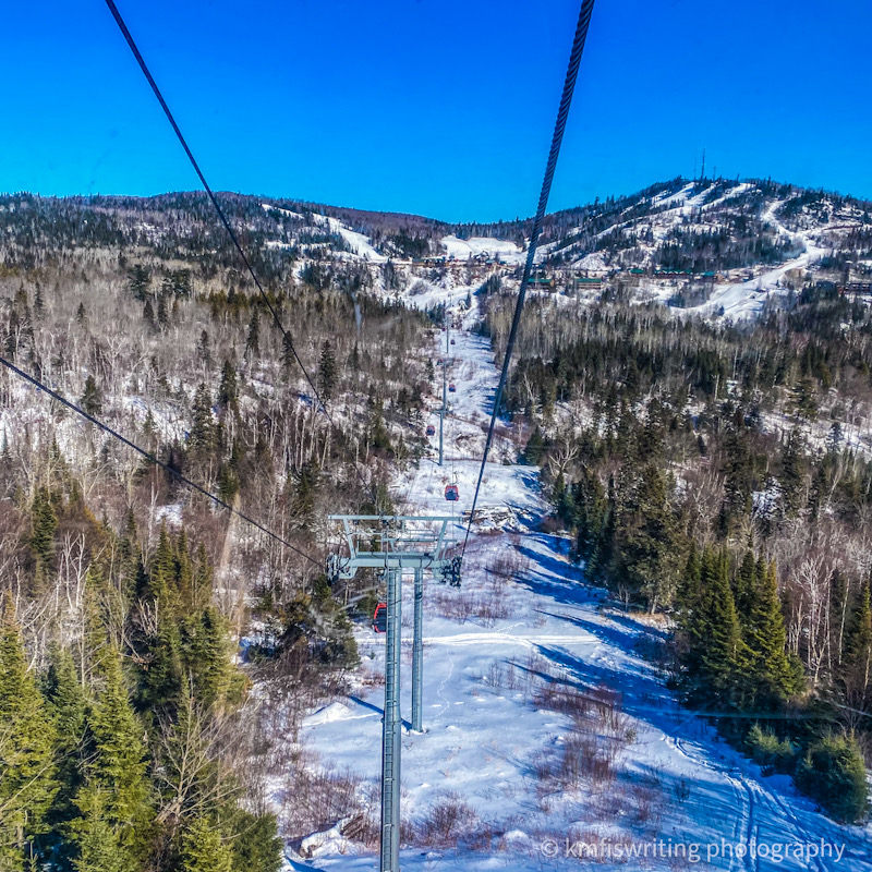 View from a ski resort gondola