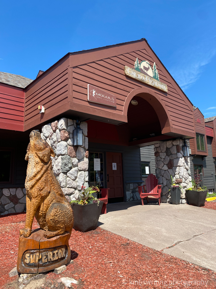Entrance to Caribou Highlands Lodge in Lutsen, MN