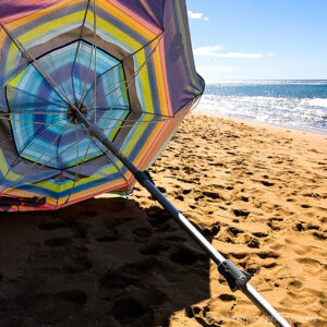 Umbrella fell down on the beach in Maui