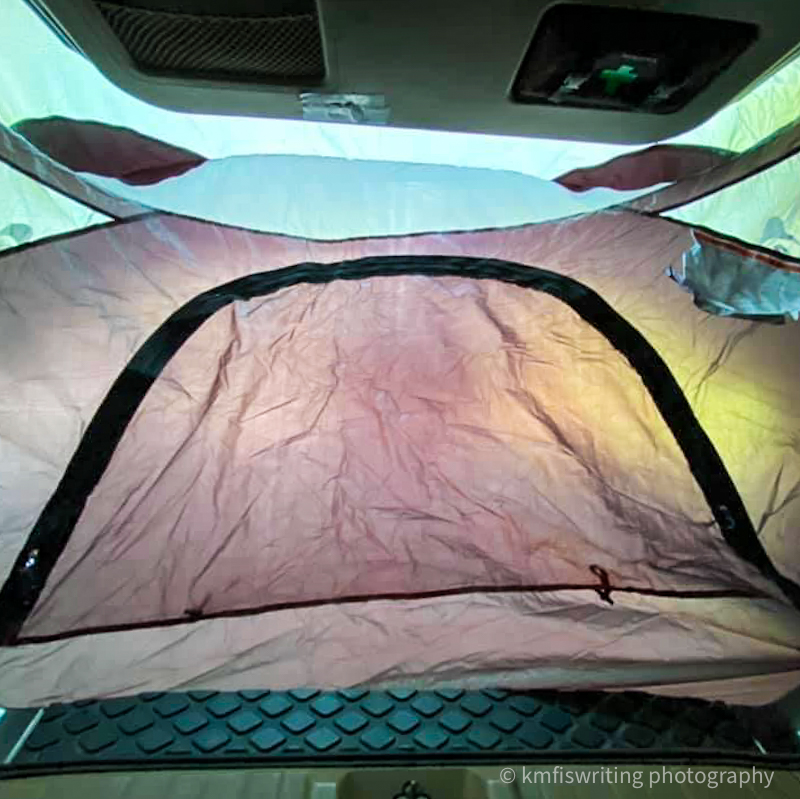 Inside the best SUV camping tent