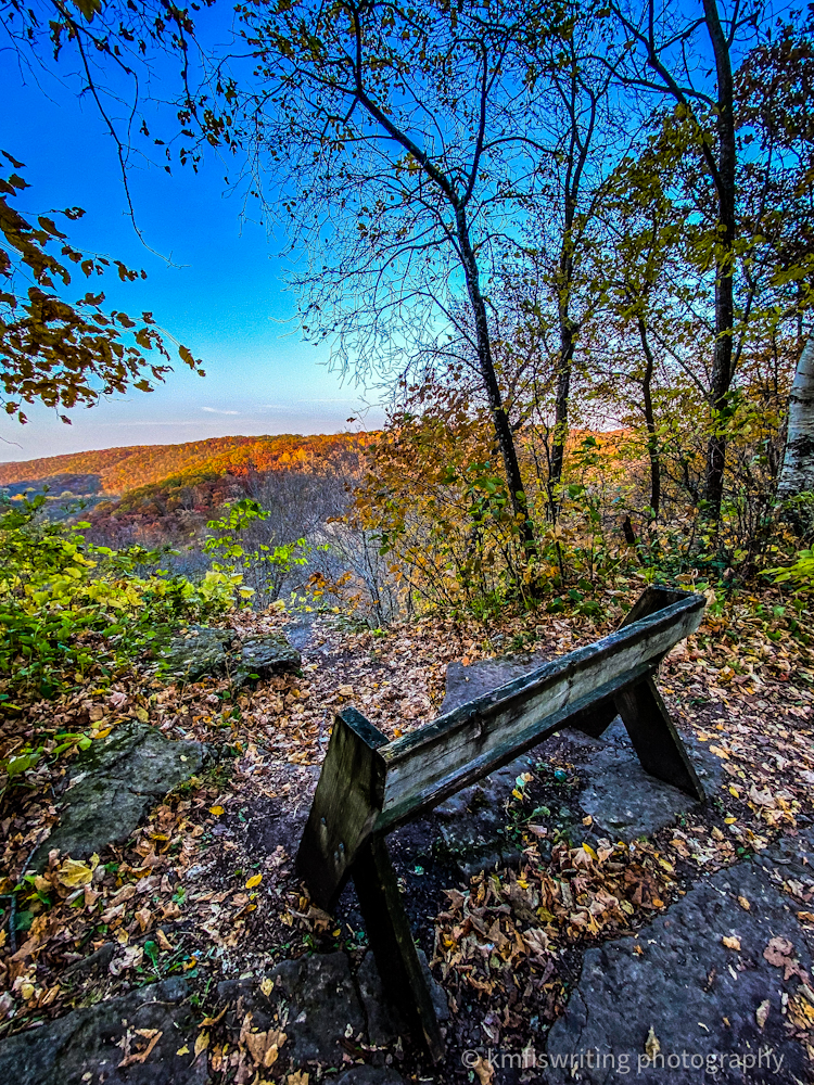 Best bluff view for fall colors in Minnesota Beaver Creek Valley State Park