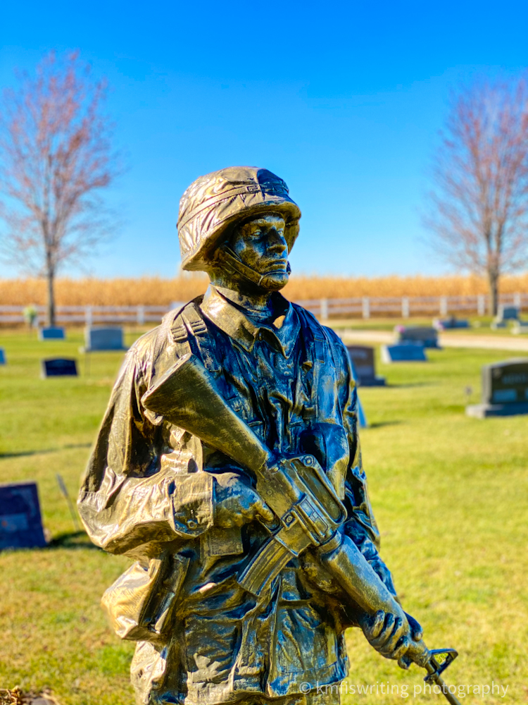 Soldier memorial at Wykoff Cemetery in Preston, Minnesota