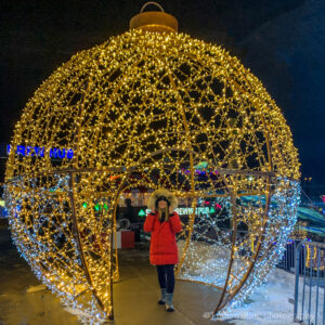 GLOW Holiday Festival in St. Paul Minnesota Christmas lights globe ornament