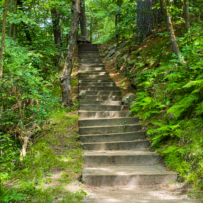 Stairs at Charles A. Lindbergh State Park in Minnesota