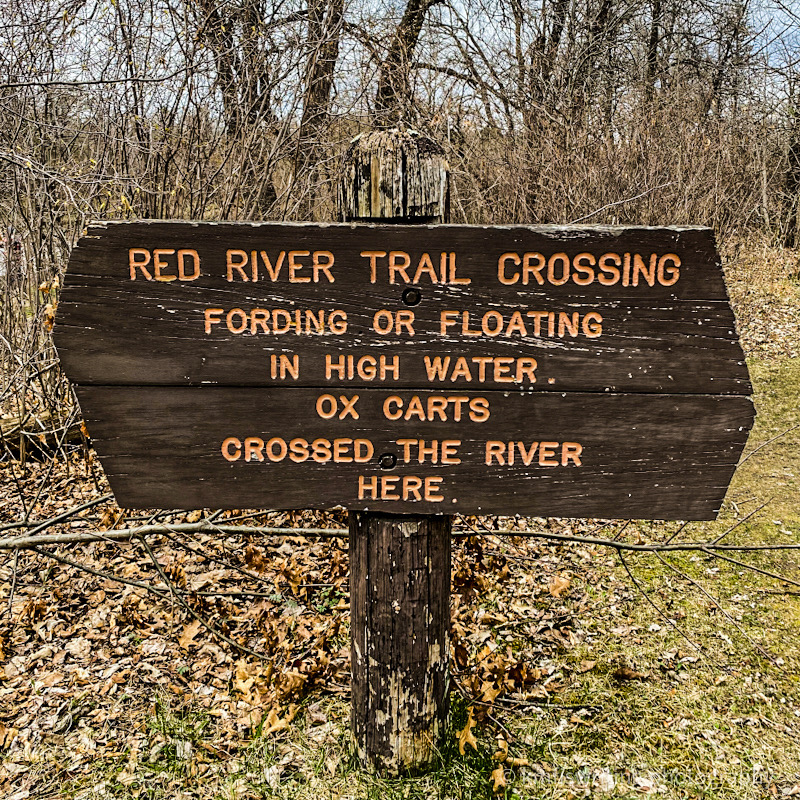 Historical sign at Crow Wing State Park in Minnesota