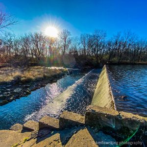 Historic grist mill dam Best Minnesota state parks Lake Louise hiking trail overlooking water