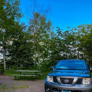 SUV camping at Temperance River State Park in Minnesota