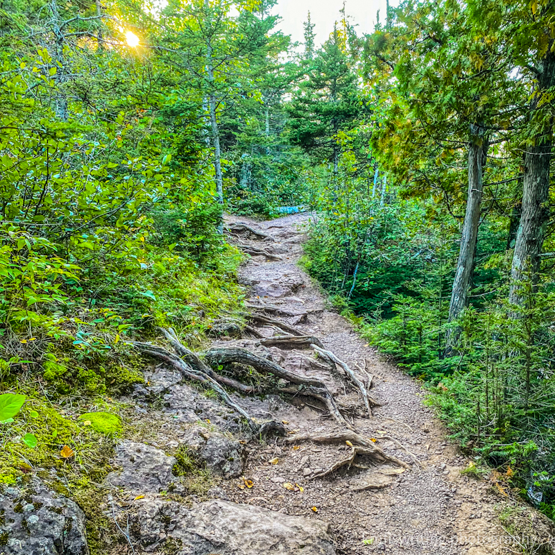 Hiking trail at Gooseberry Falls State Park in Minnesota