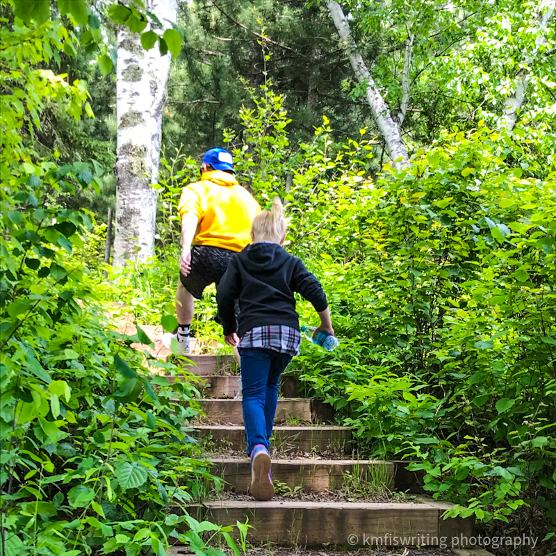 Gooseberry Falls State Park waterfall hiking trails with stairs