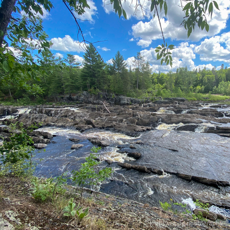 St. Louis River view on hiking trail at Minnesota's Jay Cooke State Park